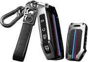 HIBEYO for KIA Telluride Key Case Holder 4 Button Alloy Key Fob Cover for KIA...