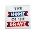 the Home of the Brave USA Embroidered Iron on Sew on Patch Badge For Clothes