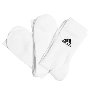 adidas 襪子 Cushioned Crew Socks 白 黑 中筒襪 男女款 三雙入【ACS】 DZ9356