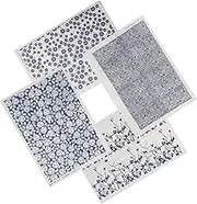 Angoily 4 Sheets Ceramic Decals for Pottery Underglaze Flower Transfer Paper for DIY Crafts Easy to Cut Apply Durable Design for Smooth Results for Art Projects