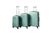 YES4HOMES ABS Luggage Suitcase Set 3 Code Lock Travel Carry Bag Trolley Green 50/60/70