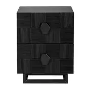 Alton Bedside Table - Small Black