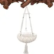 Cat Swing Bed for Sleeping - Macrame Hammock Swing Bed,Safety Cat Shelves with Sturdy Top for Bedroom, Study Room, Wall, Ceiling, Balcony