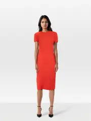 Red Midi Bodycon Dress