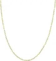 [JewelryWeb] 14k Yellow Gold 1.95mm Paper Clip Chain Bracelet With Lobster Claw Closure Lck 18 Centimeters Link-Bracelet for Women and Men