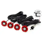 Car Rear Safety 4pcs Silver Parking Sensors Radar Backup Reverse System Kit