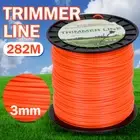 AU ROUND TRIMMER LINE WHIPPER SNIPPER CORD BRUSHCUTTER - 3 MM x 282M ORANGE
