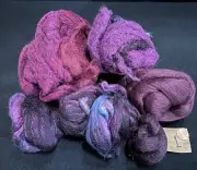 Needle Felting 100% Natural Wool Top Roving: PLUM PURPLE EGGPLANT - 4 Ounces