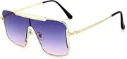 [N\\A] Fashion One-Piece Large Frame Sunglasses Outdoor Sports Metal Hollow Sunglasses Men's Tide Brand Sunglasses