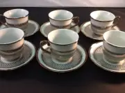 3 oz Espresso Coffee 6 Cup 6 Saucer 6 Spoons Set Cafe Tacita Tea 3oz ☕️ 18 PC