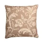 Beige And White Floral Pattern With Microgel Feather-Like Insert Pillow