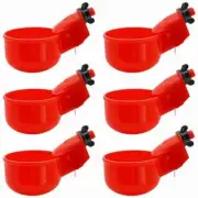 6pcs Chicken Drinking Cup Automatic Spring Drinker Chicken Feeder Poultry Wat