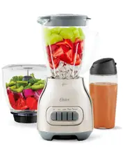 Oster Chrome Blender With Food Processor & To-Go Jar