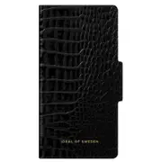 Ideal Of Sweden Atelier Wallet Case (Suits iPhone 13 Pro Max) - Neo Noir Croco