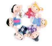 6pcs Cute Family Finger Puppets Baby Nursery Children Kids Time Play Toy People