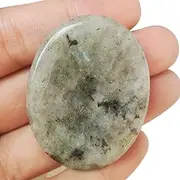 Bacatgem Natural Moonstone Crystal Thumb Worry Stone,Stress Relax Healing Reiki Crystal Pocket Palm Stones