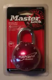 MASTER LOCK SPHERO Spin Combination RED Lock Padlock 2075DAST BRAND NEW SEALED
