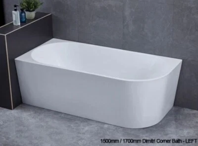 White 1700mm Alaska Corner Freestanding Bath (New Unboxed but Wrapped unopened)