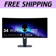 Advanced 34-Inch WQHD Curved Gaming Monitor - 1ms Response Time, VESA Certified