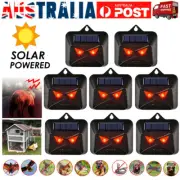 2/4/8x Solar Animal Repeller Guard Light Red LED Deterrent Night Animal Repeller