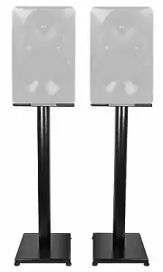 Rockville 29 Black Steel Studio Monitor Speaker Stands For Mackie MR624 Monitors