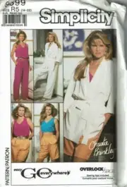 Simplicity Sewing Pattern 9699 Pants Shorts Jacket Size 14-22 Christie Brinkley