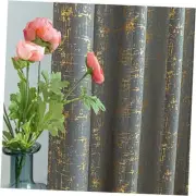 Gold Foil Print Linen Textured 52"W x 54"L (Pack of 2) Greyish Green/Gold