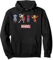 [Marvel] Avengers Doodle Line Up Pullover Hoodie