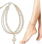 SAFIGLE Cross Chain Anklets Metal Anklets for Women Girl Bracelets for Men Ankle Bracelets Punk Anklet Decor Anklets Girl Foot Jewelry Women Anklets Women Décor Girl Anklet Alloy Golden