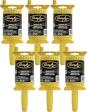 Stringliner 25492 Pro Mason’s Line Reels – 1/2 Lb. 500. Stringliner® PRO BRAIDED BLACK/YELLOW 500'. (6 Pack)
