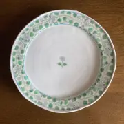 Aisui Kiln Taigan Hyakuzai Blue Hydrangea 8-Inch Plate Japan Kutani Pottery
