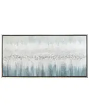 Empire Art Direct Silver Mist Textured Glitter Hand-Painted Framed Canvas Wall Art