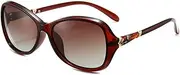 [HANYX] Retro Cat Eye Polarized Sunglasses for Mens Womens Retro Mirrored Lens Sun Glasses for Driving Fishing (Gradient tea), Gradient Tea, M