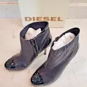 Diesel "Light My Fire Time" Ankle Boots - Black Size 8.5 (39) With Box