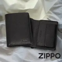 在飛比找蝦皮商城優惠-ZIPPO 黑色十字壓紋雙折皮夾(直立款) 皮件皮夾 錢包 