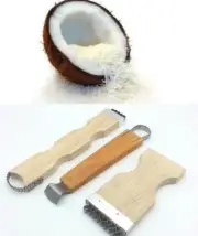 SET3 Coconut Shredder Cheese Grater Scraper Stainless Steel Thai Kitchen Tool
