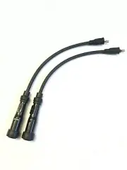 Triumph Bonneville 800 / 865 Black Cap Spark Plug HT Ignition Leads (Carb Model)