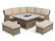 FurnitureOkay Winchester 6-Piece Wicker Outdoor Modular Lounge Setting (Square)