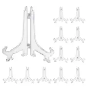 6" Acrylic Plate Stands for Display Stand Plate Holder Transparent 12Pcs