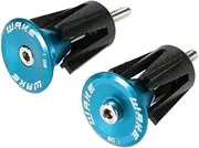 Bar End Plugs Wake Handlebar End Caps Bike Handlebar Plugs for Most Bicycle, Mountain Bike, Road Bike, MTB, BMX (2 Counts, Rubber Sponge Aluminum, Black/Red/Gold/Blue/Gray)