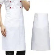 2 PCS Long White Waist Apron Half Aprons for Chef, Waitress, Waiter, Restaura...