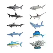 10x Sea Aniaml Figures Playset Simulation for Tabletop Party Favor Birthday