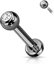 [Stachelkleid] Titanium Labret Ball Zirconia PVD Piercing Ear Studs Helix Tragus Lip Piercing Medusa Nose Nostril