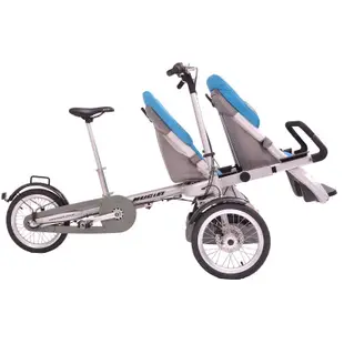 【特价优惠 现货速发】雷亞7系雙人親子自行車母子車帶小孩電動變速折疊母嬰三輪車推車