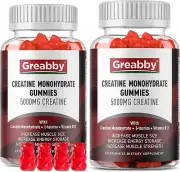 Creatine Monohydrate Gummies - 5g Creatine Monohydrate for Women & Men, L-Tau...