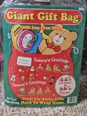 NIB Christmas Gift Bag Large Xmas Jumbo Presents 44x36 Strong W/Drawstring