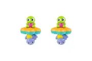2PK Playgro Topsy Turvy Turtle Baby Kids Fun Floatable Rattle Bath Toy 9m+