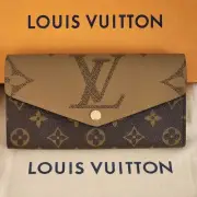 LOUIS VUITTON Sarah Giant Flower Monogram Reverse Wallet Made in France NIB