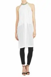 Sass & Bide OUT HERE Double Layer Top sz 38-8 ivory