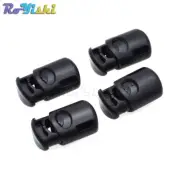 Cord Lock Stopper Plastic Barrel Spring Toggle For Bags/Garments Black